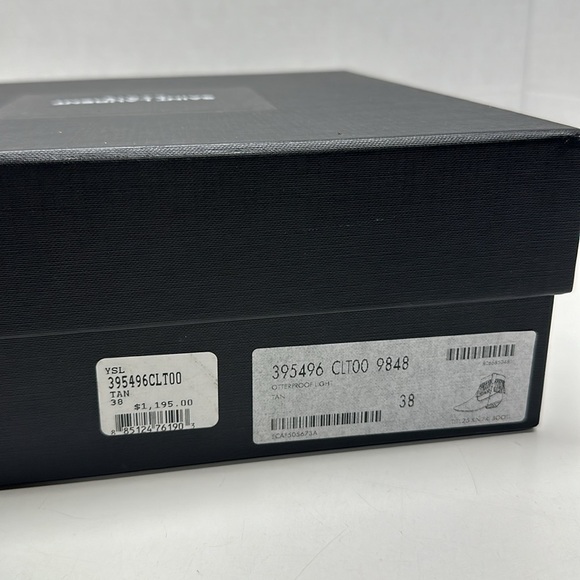 Saint Laurent YSL Ankle Boots Chelsea Boot Fringe Suede Tan Brown New Size 38 - Picture 11 of 13